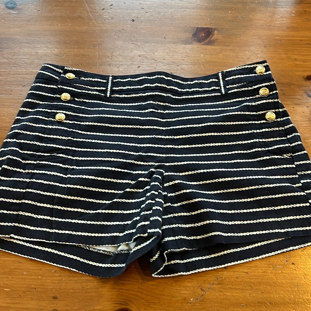 Size 2 striped shorts by Kenar. Shorts are in excellent condition.